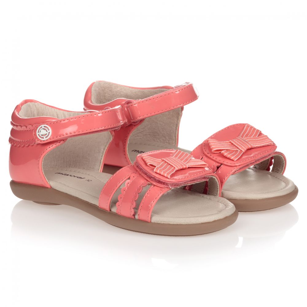 Mayoral - Pink Faux Leather Sandals | Childrensalon
