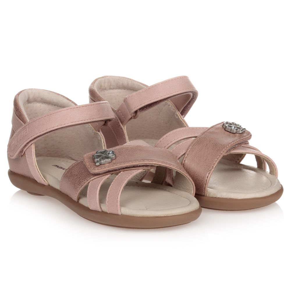 Mayoral - Rosa Metallic-Sandalen mit Kleeblatt | Childrensalon