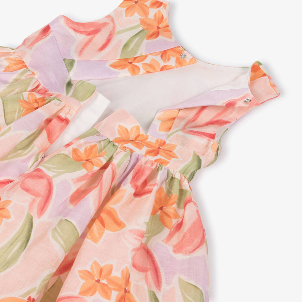 Mayoral-Pink Floral Dress | Childrensalon Outlet