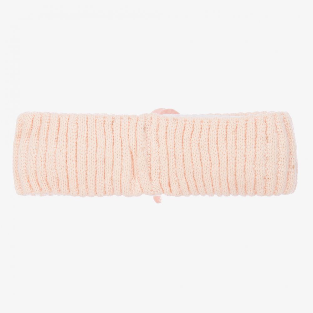 Mayoral Newborn-طوق للرأس قطن محبوك لون زهري للمولودات | Childrensalon Outlet