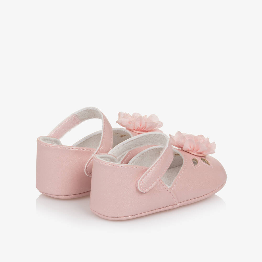 Mayoral Newborn-Pink Flower Pre Walkers | Childrensalon Outlet