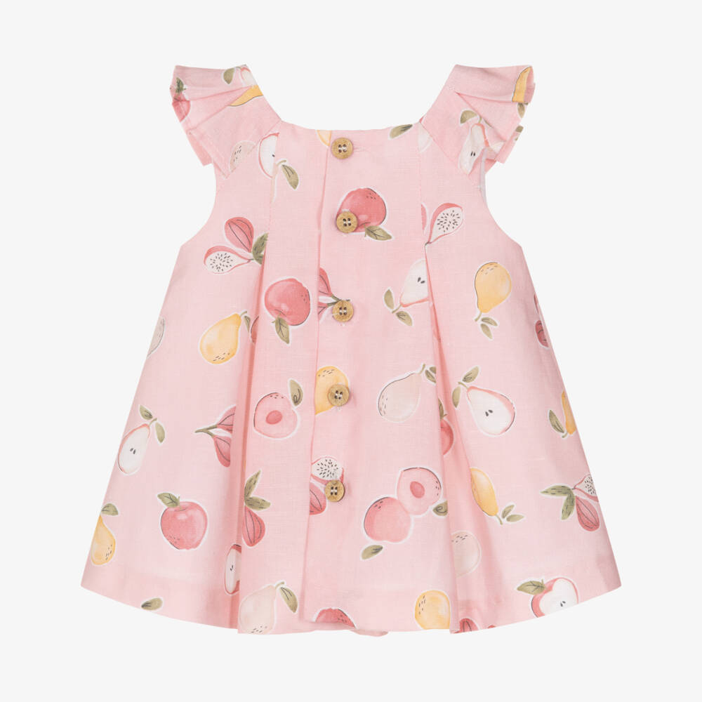 Mayoral Newborn-Pink Fruits Dress | Childrensalon Outlet