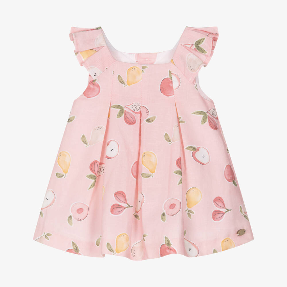 Mayoral Newborn-Pink Fruits Dress | Childrensalon Outlet