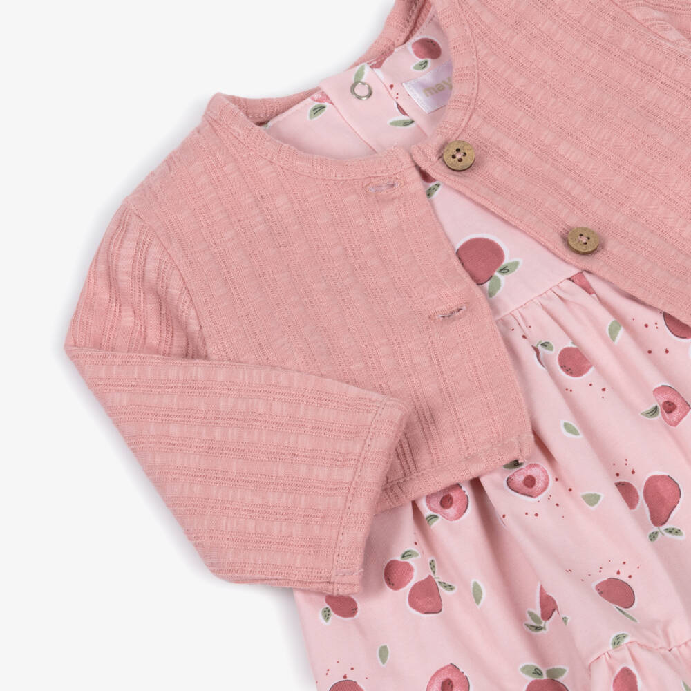 Mayoral Newborn-Pink Fruits Dress Set | Childrensalon Outlet