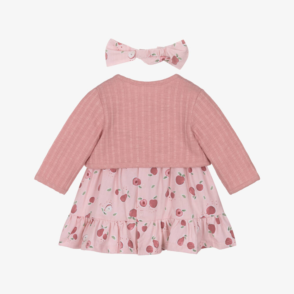 Mayoral Newborn-Pink Fruits Dress Set | Childrensalon Outlet