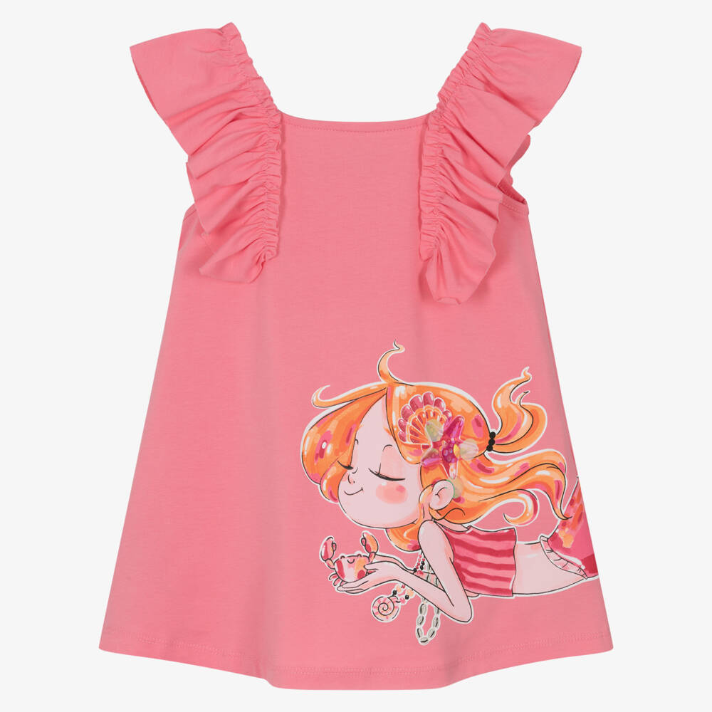 Mayoral-Pink Graphic Dress | Childrensalon Outlet