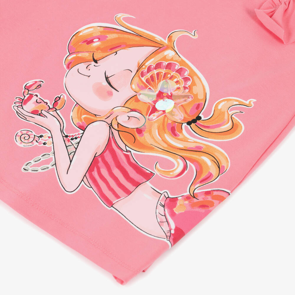 Mayoral-Pink Graphic Dress | Childrensalon Outlet
