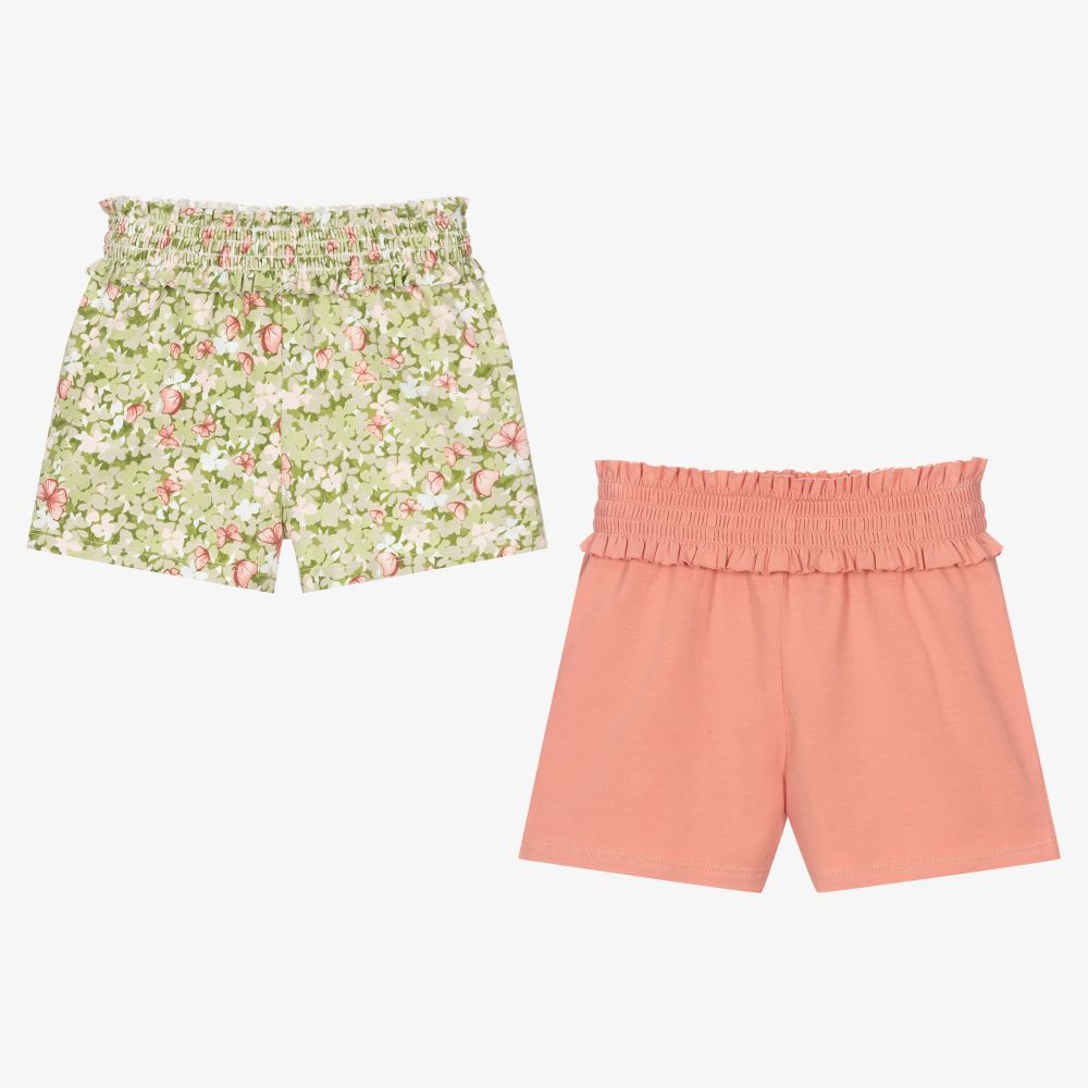 Mayoral - Розовые и зеленые шорты (2пары) | Childrensalon