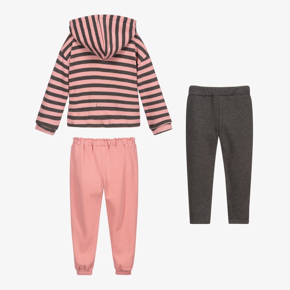 Mayoral-Pink & Grey 3 Piece Tracksuit | Childrensalon Outlet
