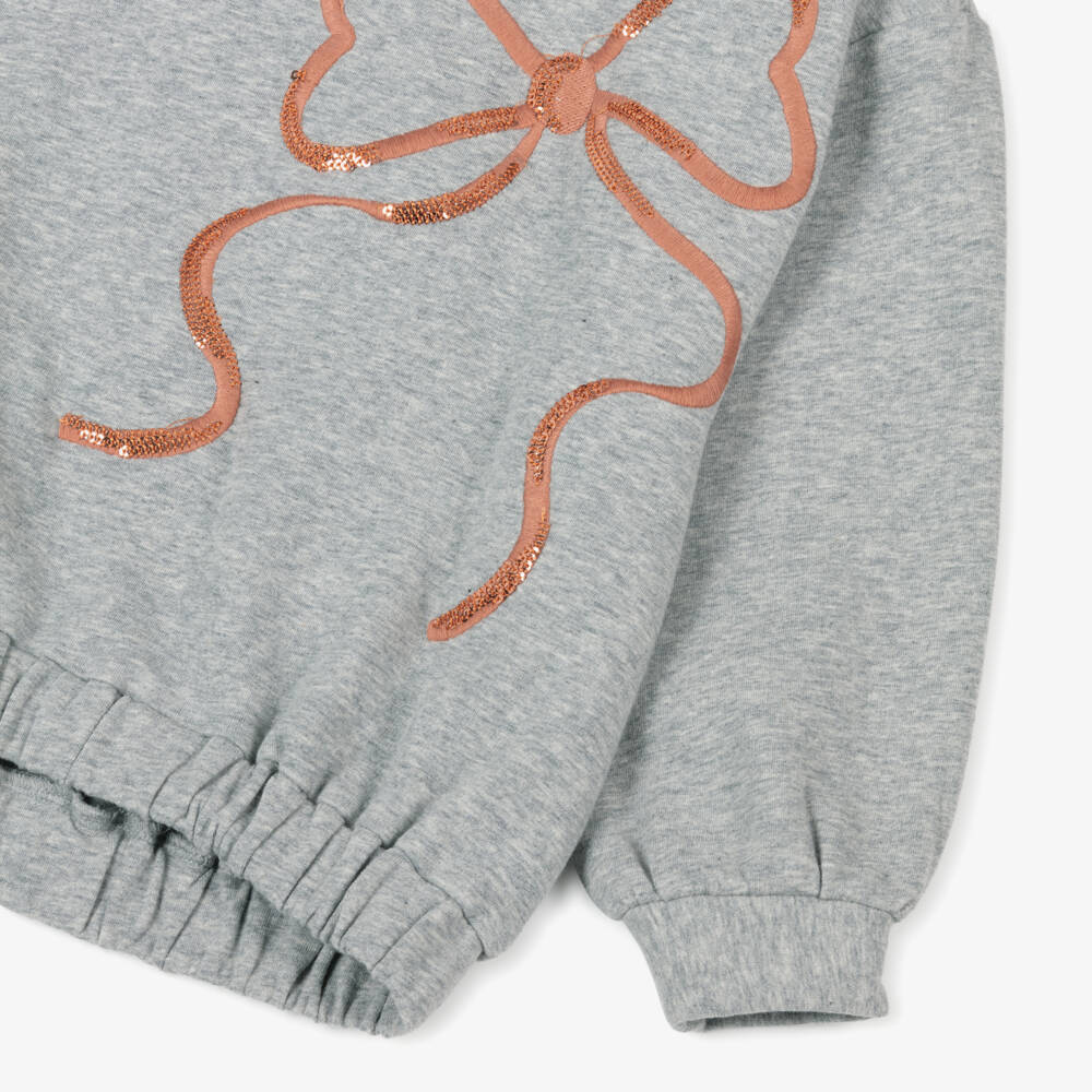 Mayoral-Pink & Grey Bow Legging Set | Childrensalon Outlet