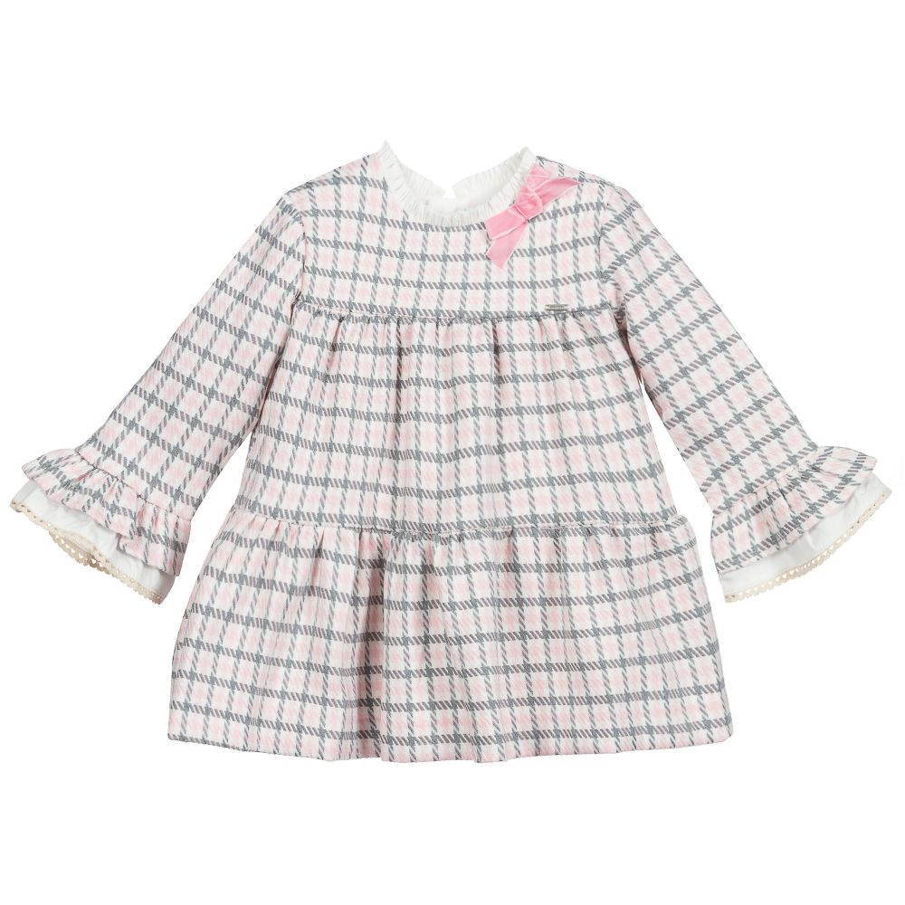 Mayoral - Robe à carreaux rose et gris | Childrensalon