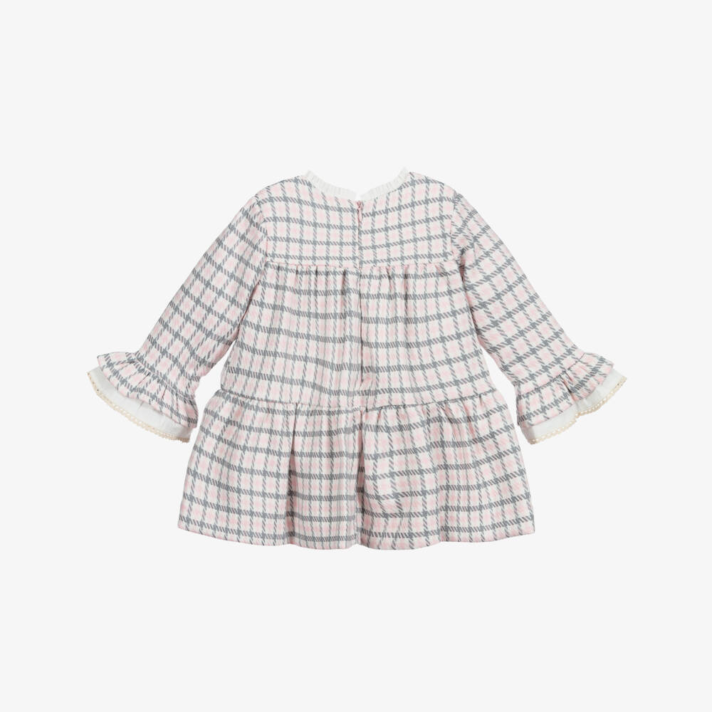 Mayoral-Платье в розовую и серую клетку | Childrensalon Outlet