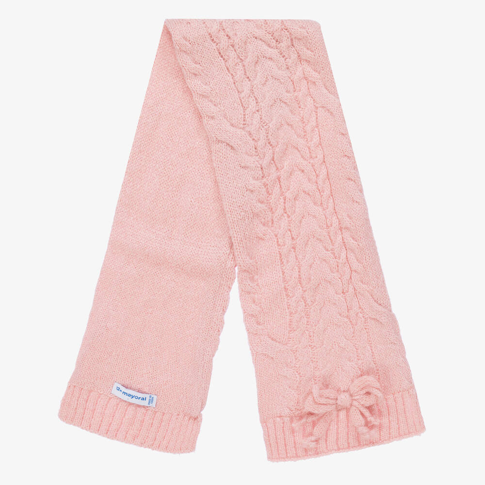 Mayoral-Розовая шапка, шарф и варежки | Childrensalon Outlet