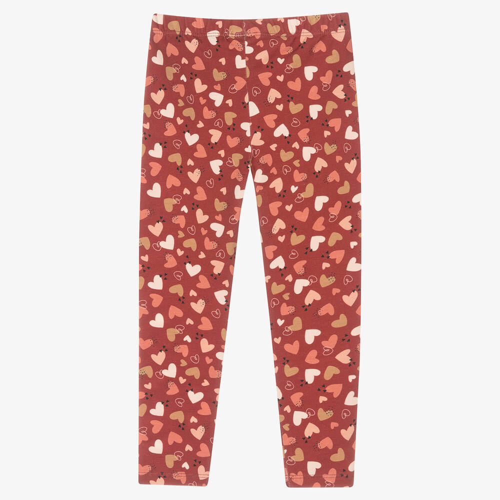Mayoral-Розовые хлопковые легинсы с сердечками | Childrensalon Outlet