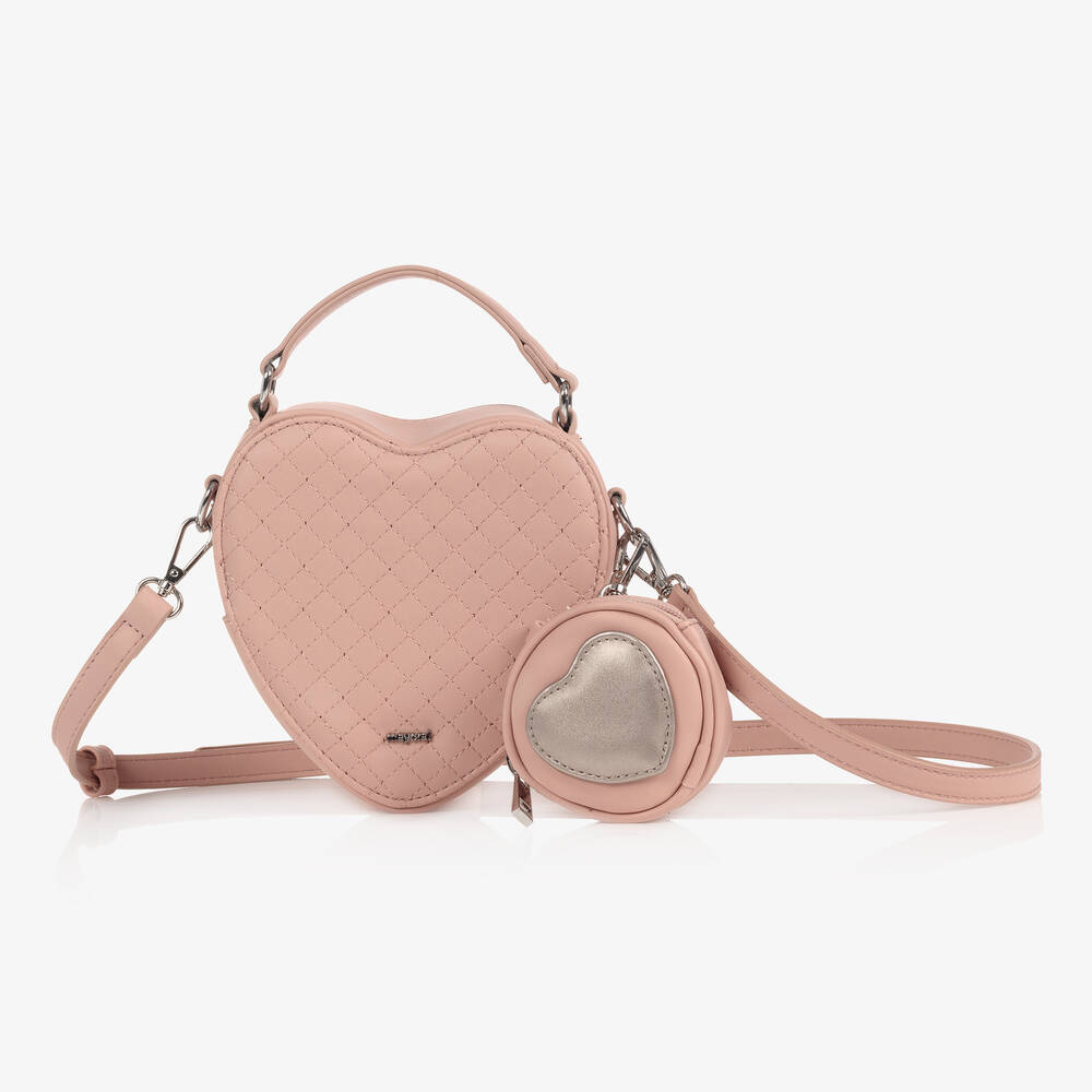 Mayoral - Pink Heart Shoulder Bag (15cm) | Childrensalon
