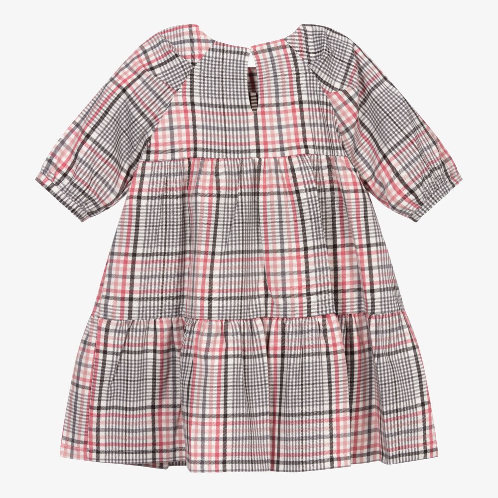 Mayoral-Pink & Ivory Check Dress | Childrensalon Outlet