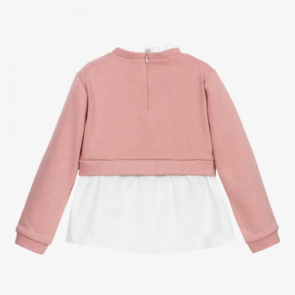 Mayoral-Розово-кремовый хлопковый топ | Childrensalon Outlet