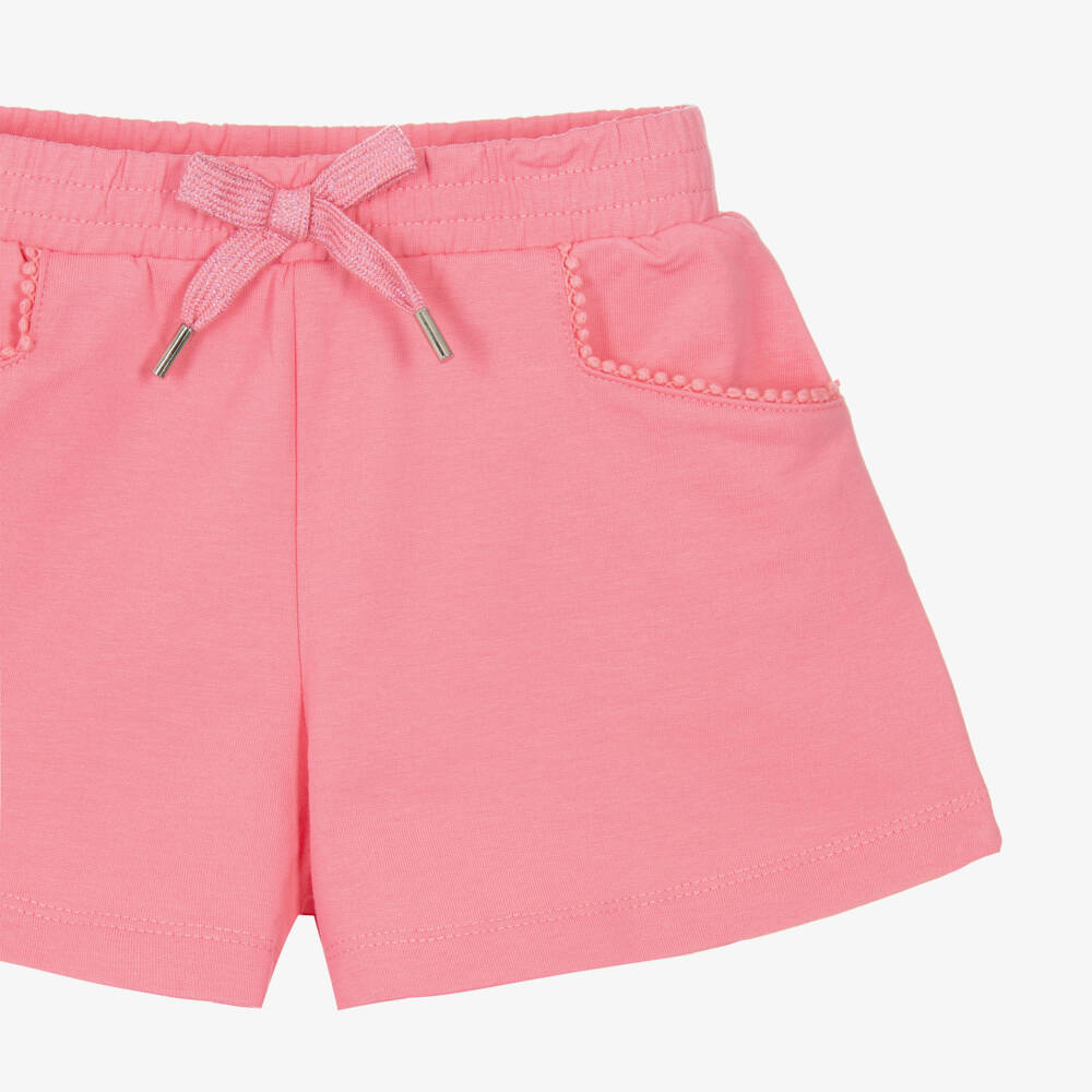 Mayoral-Pink Jersey Shorts | Childrensalon Outlet