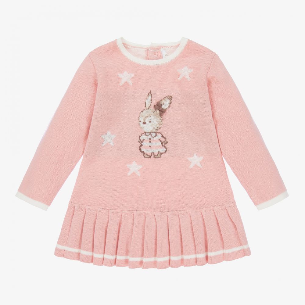 Mayoral Newborn - Pink Knitted Baby Dress | Childrensalon Outlet