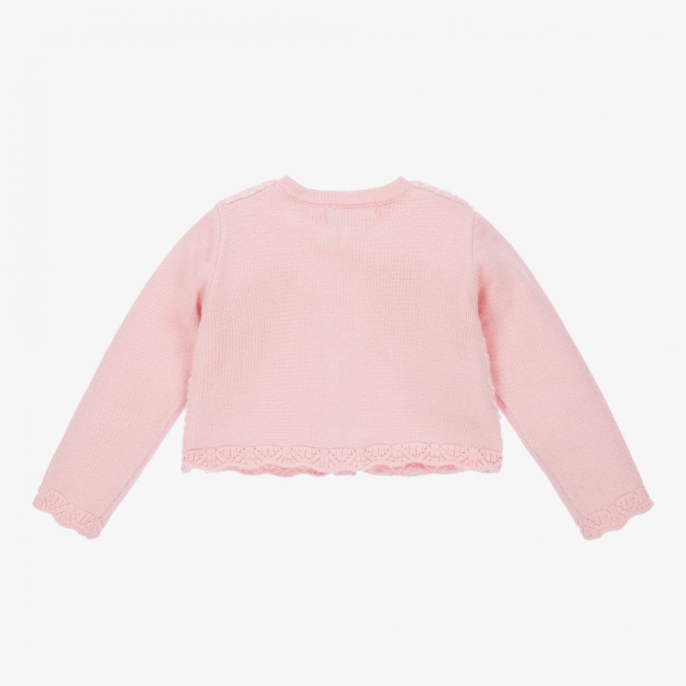 Mayoral - Pink Knitted Bouclé Cardigan | Childrensalon Outlet