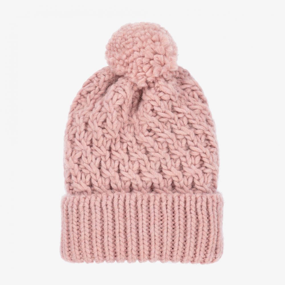 Mayoral - Bonnet rose à pompons | Childrensalon