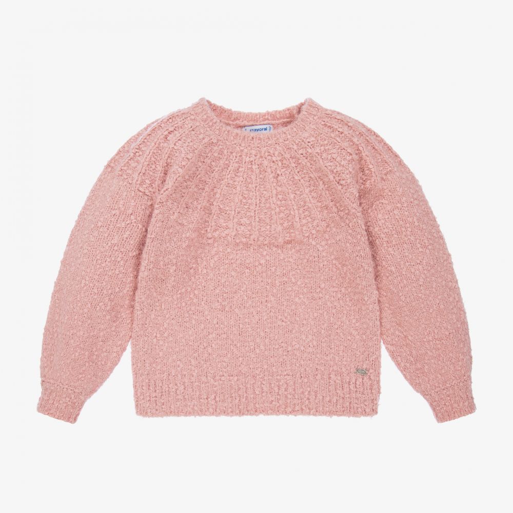 Mayoral - Pink Knitted Sweater | Childrensalon