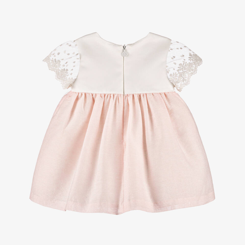 Mayoral Для новорожденных-Pink Lace Ceremony Dress | Childrensalon Outlet