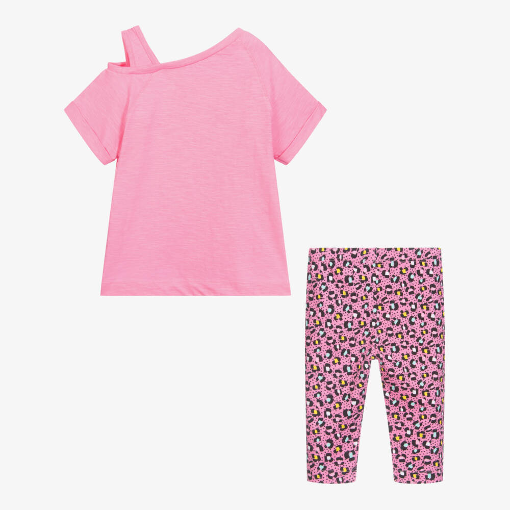 Mayoral-طقم ليغنغز قصير وتوب قطن جيرسي لون زهري | Childrensalon Outlet