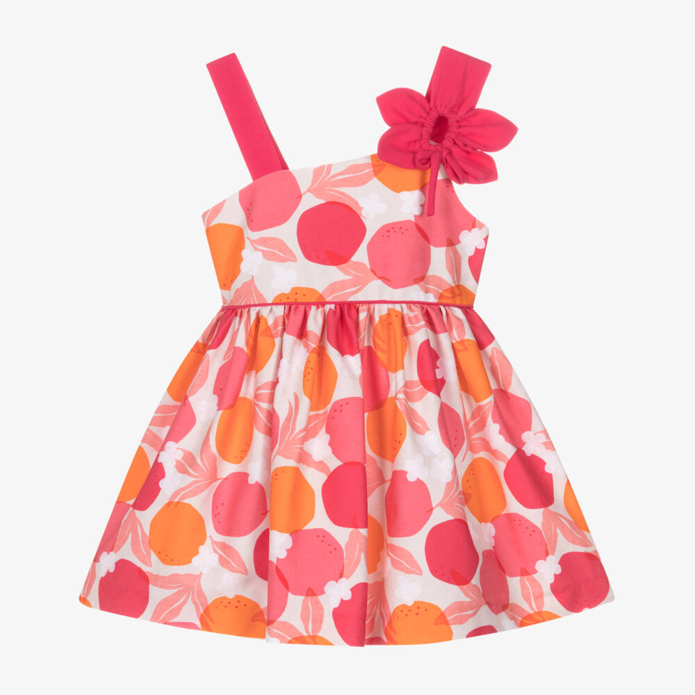 Mayoral-Pink & Orange Floral Dress | Childrensalon Outlet