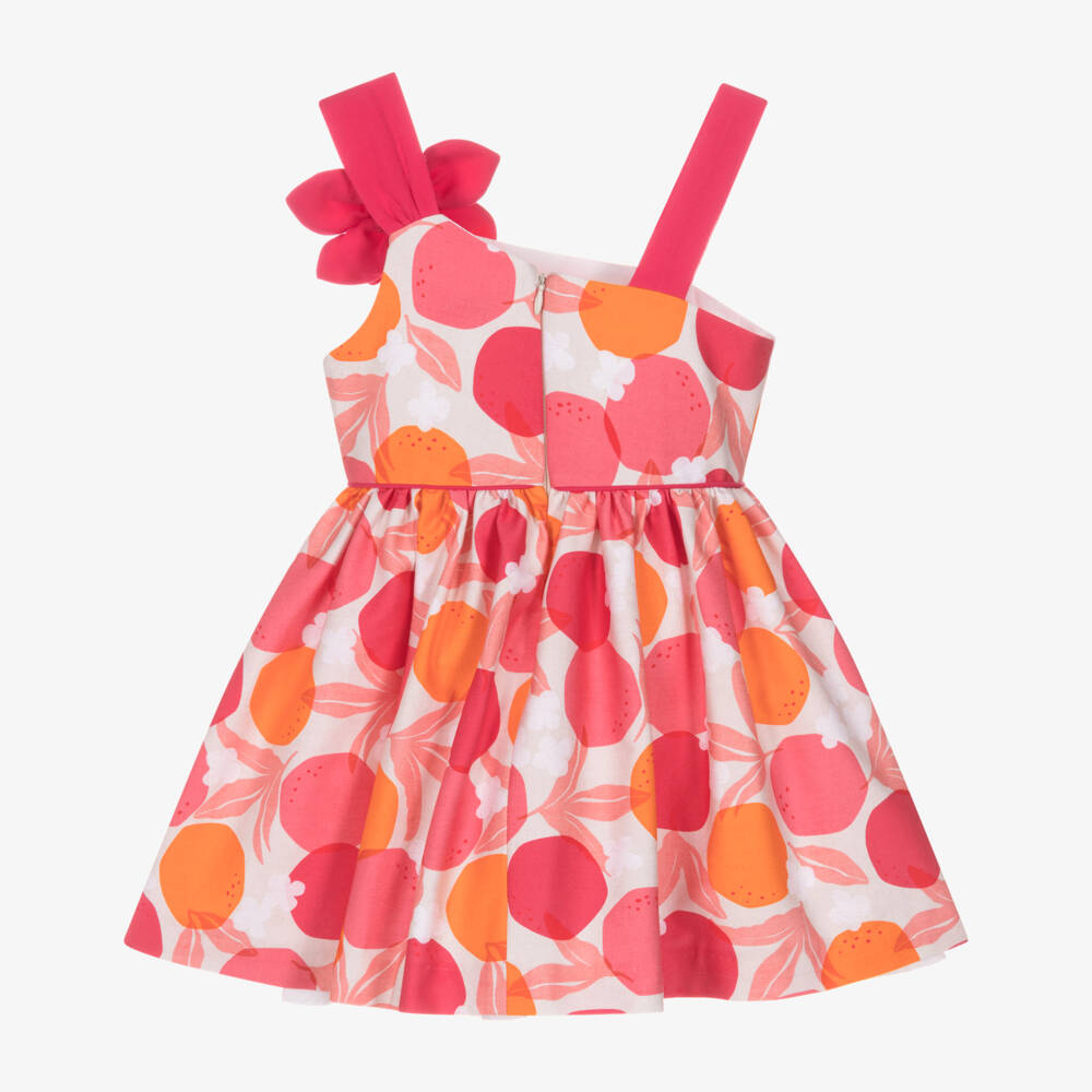 Mayoral-Pink & Orange Floral Dress | Childrensalon Outlet