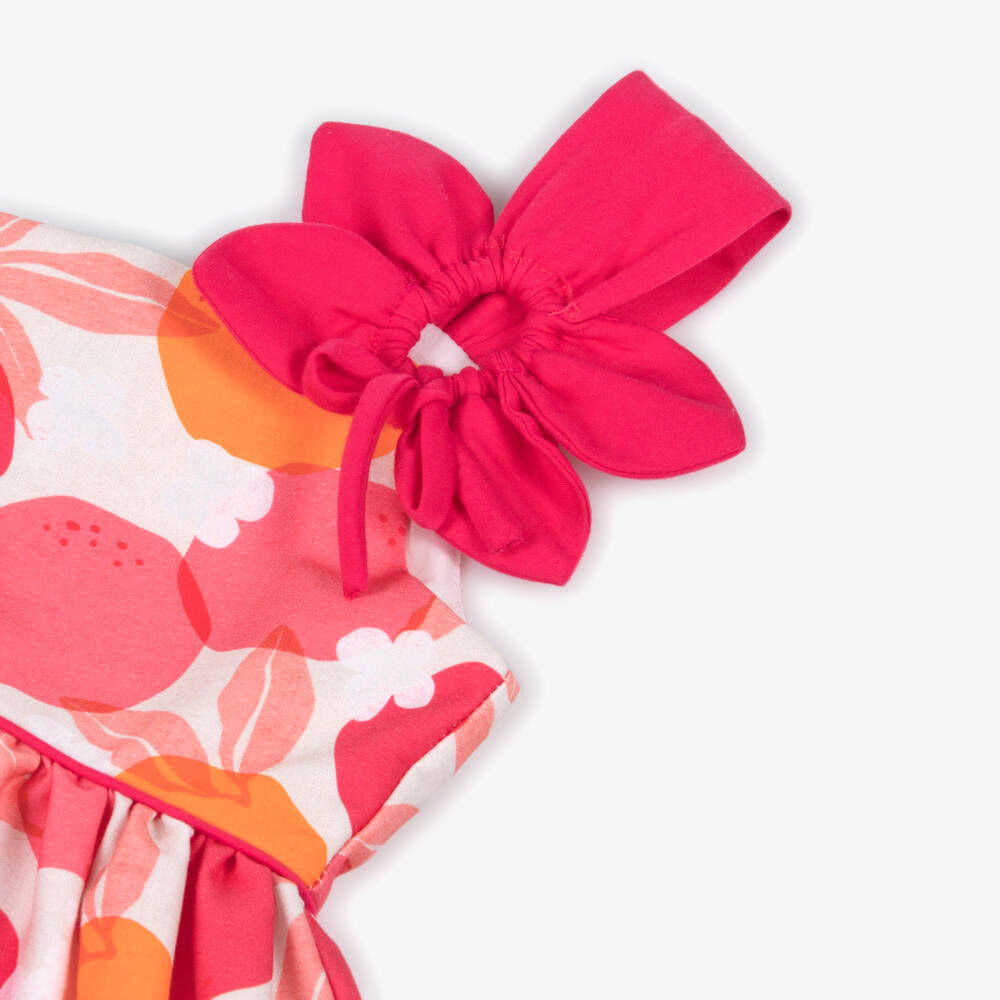 Mayoral-Pink & Orange Floral Dress | Childrensalon Outlet