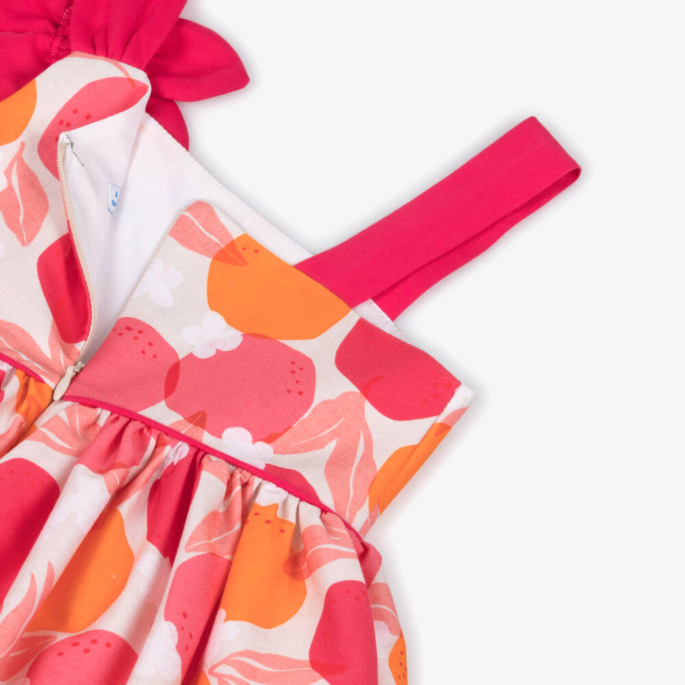 Mayoral-Pink & Orange Floral Dress | Childrensalon Outlet