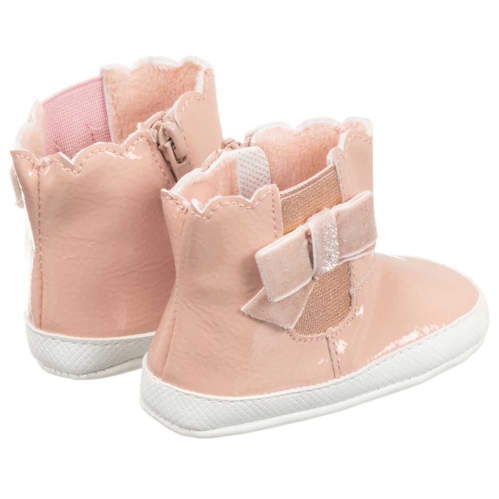 Mayoral Newborn-Pink Patent Pre-Walker Boots | Childrensalon Outlet