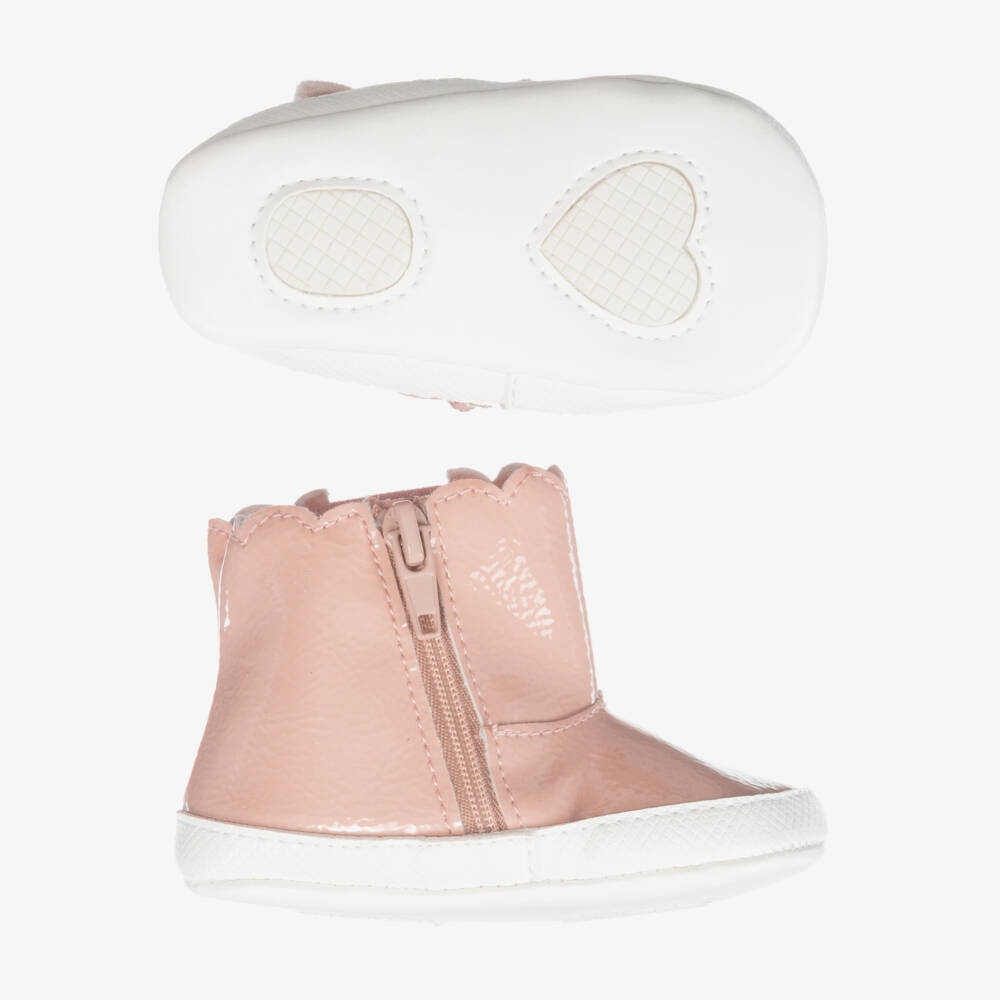 Mayoral Newborn-Pink Patent Pre-Walker Boots | Childrensalon Outlet