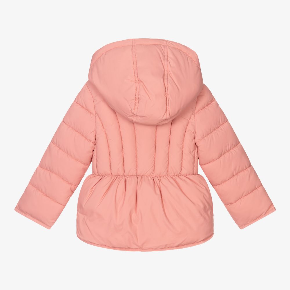 Mayoral Pink Peplum Puffer Coat Childrensalon Outlet