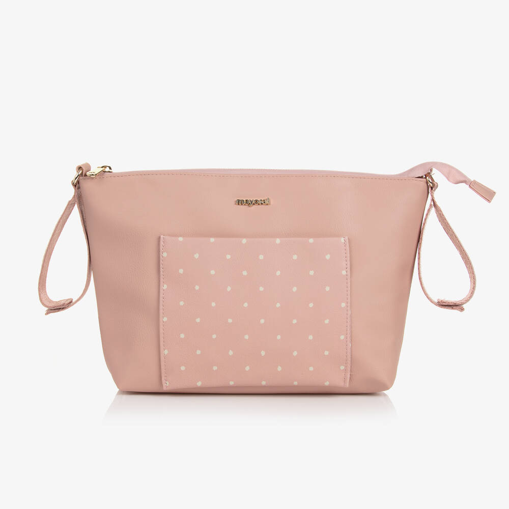 Mayoral - Pink Polka Dot Stroller Bag (32cm) | Childrensalon