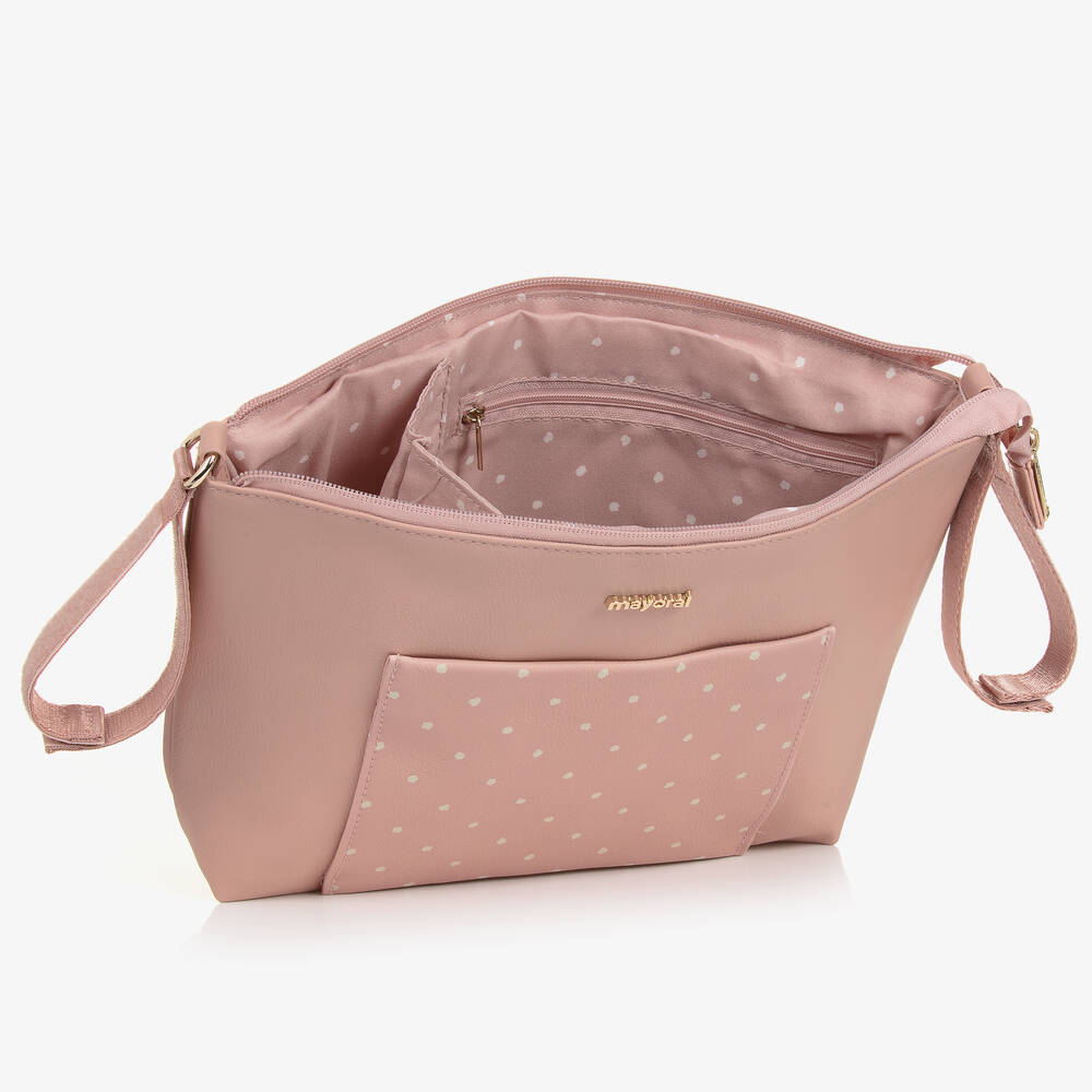 مايورال-حقيبة لعربة الدفع جلد صناعي لون زهري (32 سم) | Childrensalon Outlet