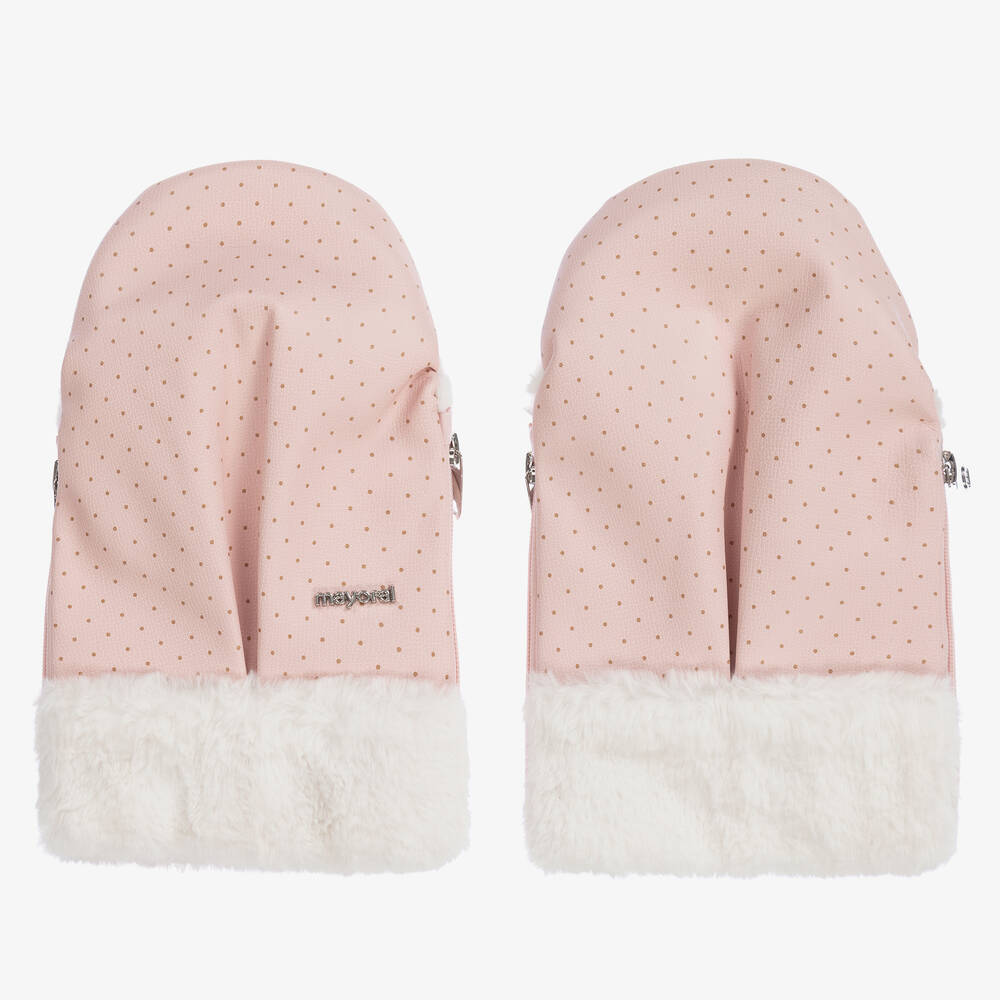 Mayoral Newborn - Pink Pram Mittens | Childrensalon