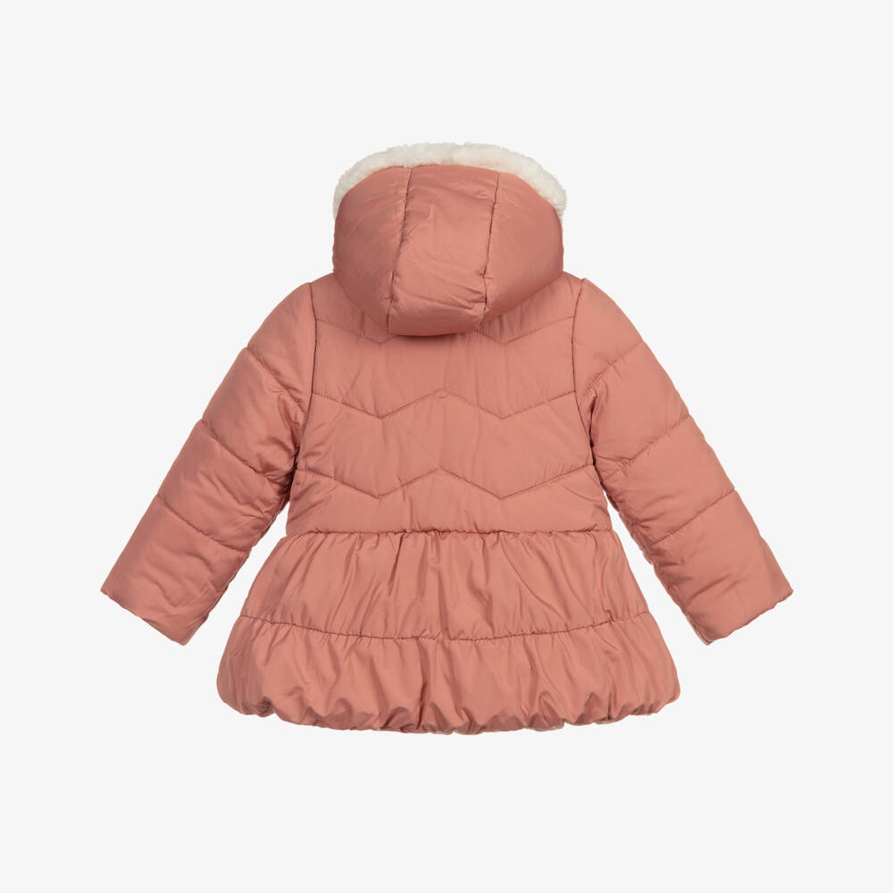 Mayoral Newborn-Pink Reversible Stars Coat | Childrensalon Outlet