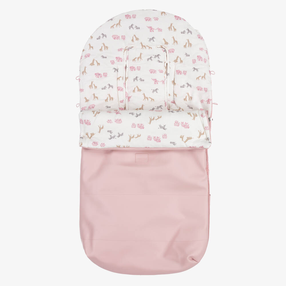 Mayoral Newborn-Pink Safari Animal Print Footmuff (100cm) | Childrensalon Outlet