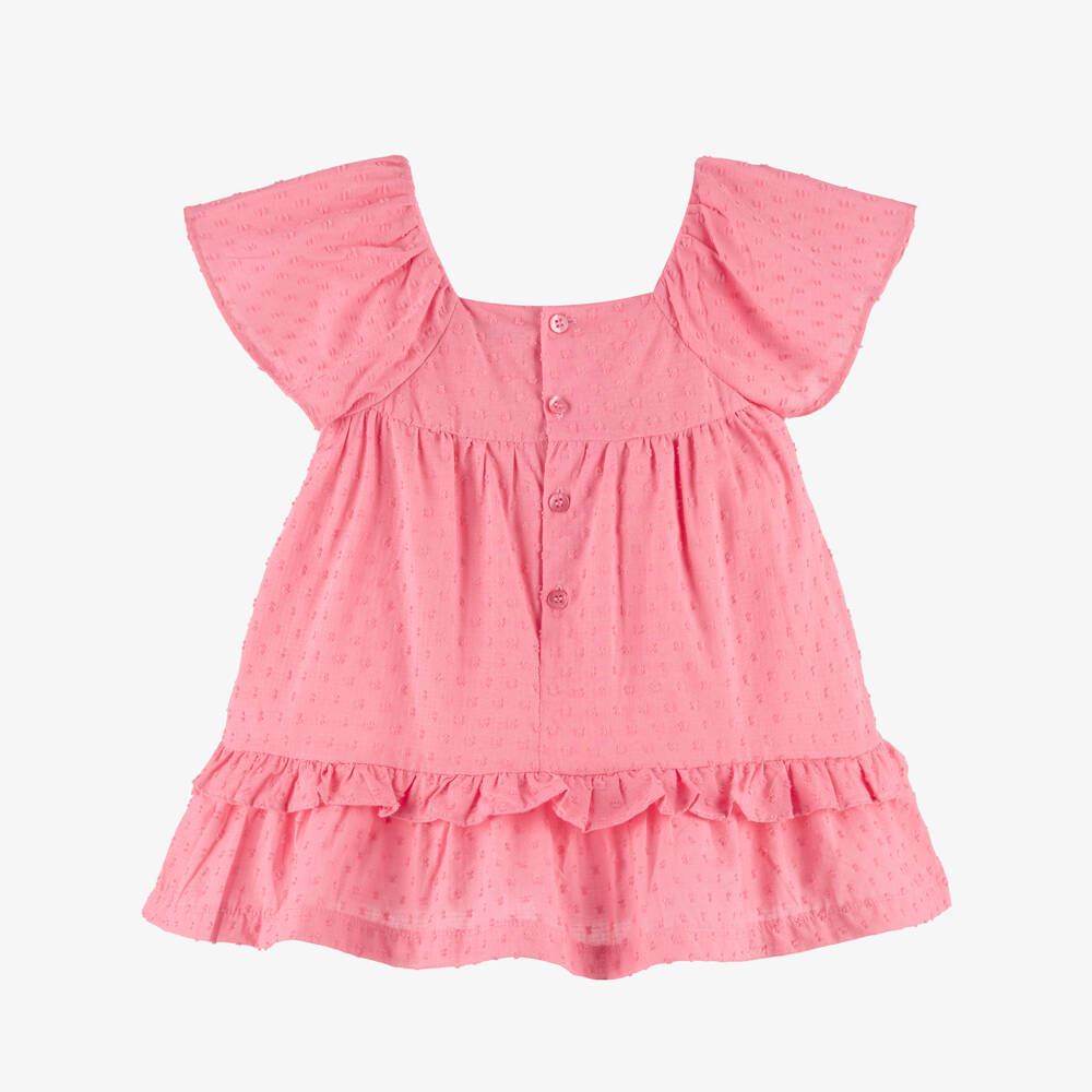 Mayoral-Pink Smocked Ss Dress | Childrensalon Outlet