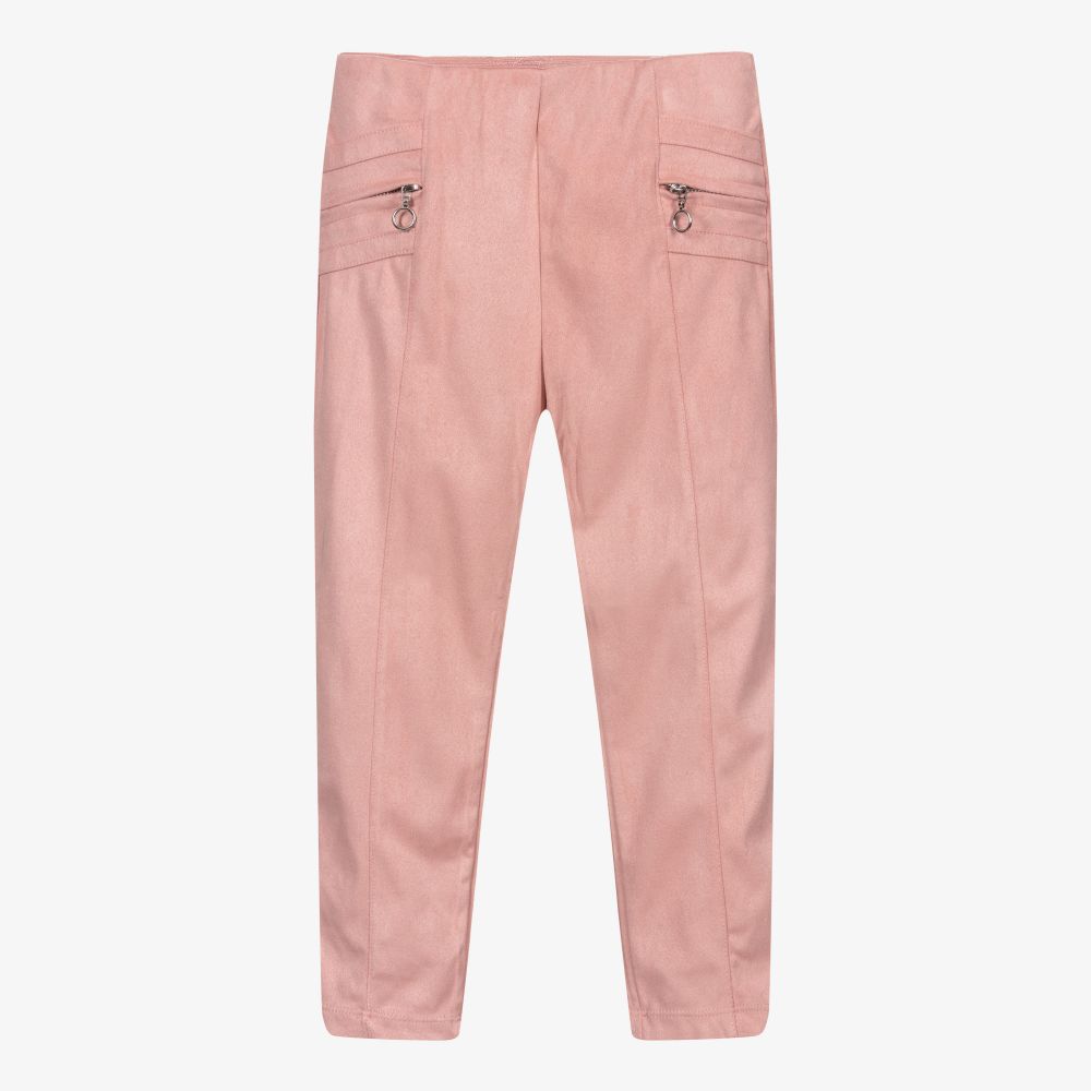 Mayoral-Розовые легинсы под замшу | Childrensalon Outlet