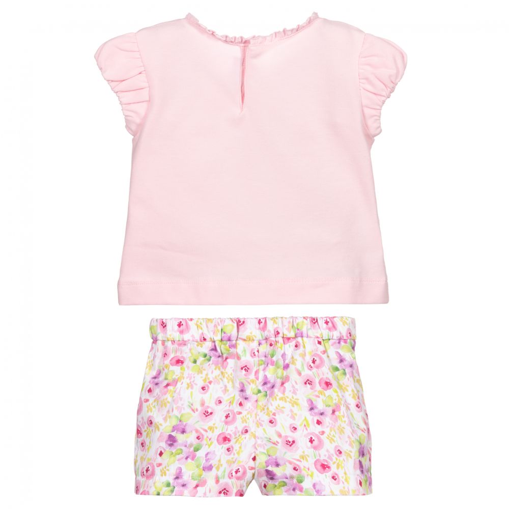 Mayoral-Футболка и шорты розового цвета | Childrensalon Outlet