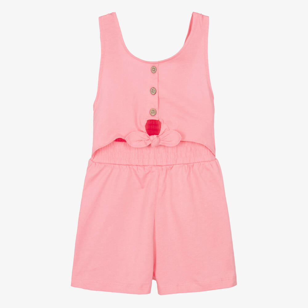 Mayoral-Розовый комбинезон с завязками для девочек | Childrensalon Outlet