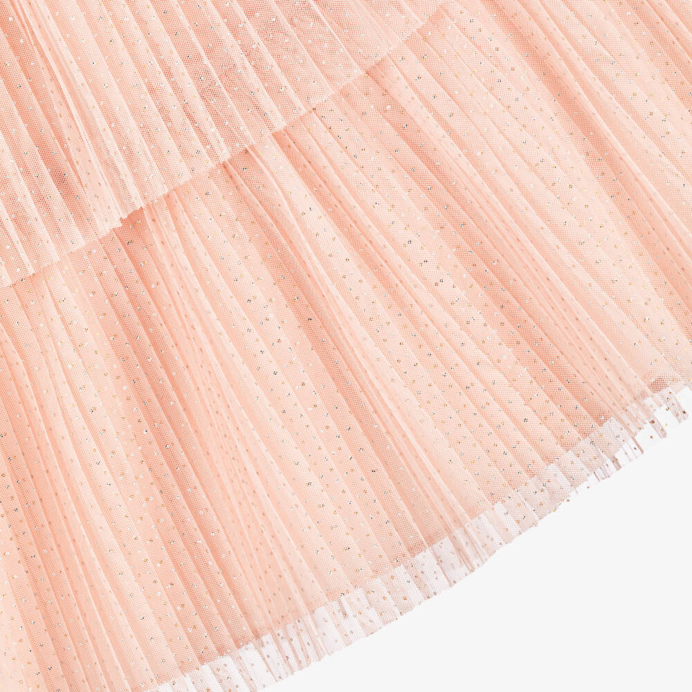 Mayoral-Pink Tulle Bow Ss Dress | Childrensalon Outlet