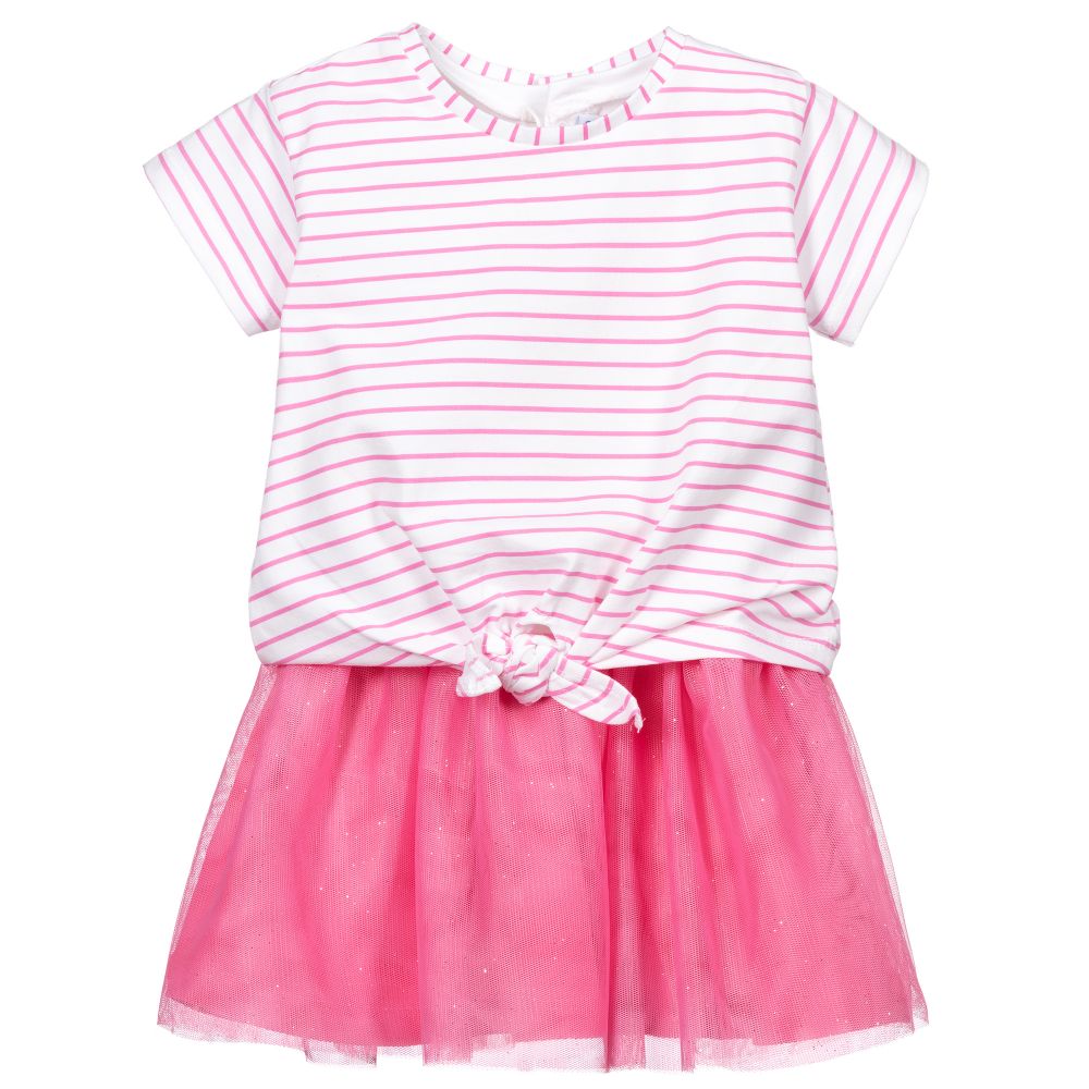 Mayoral-Комплект с розовым платьем из тюля | Childrensalon Outlet