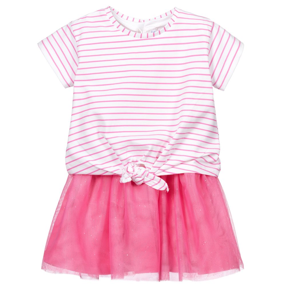 Mayoral - Ensemble robe rose en tulle | Childrensalon