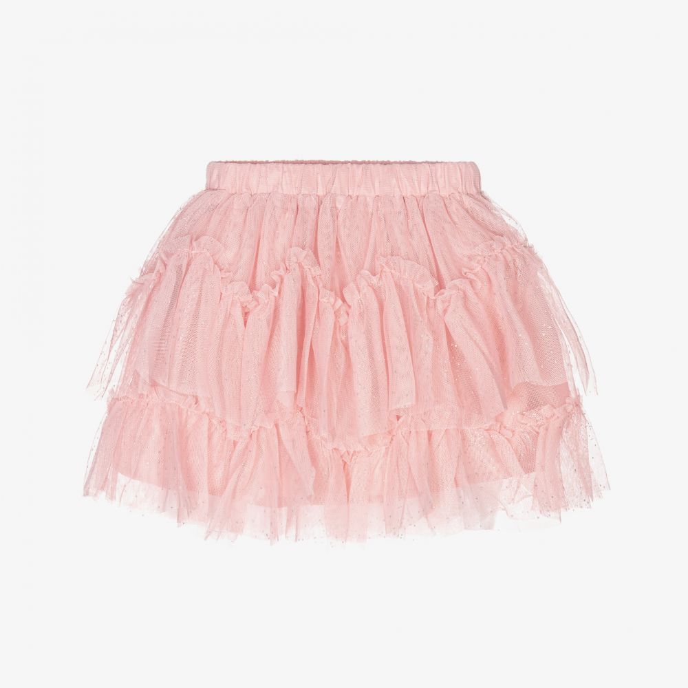 Mayoral - Pink Tulle Ruffle Skirt | Childrensalon