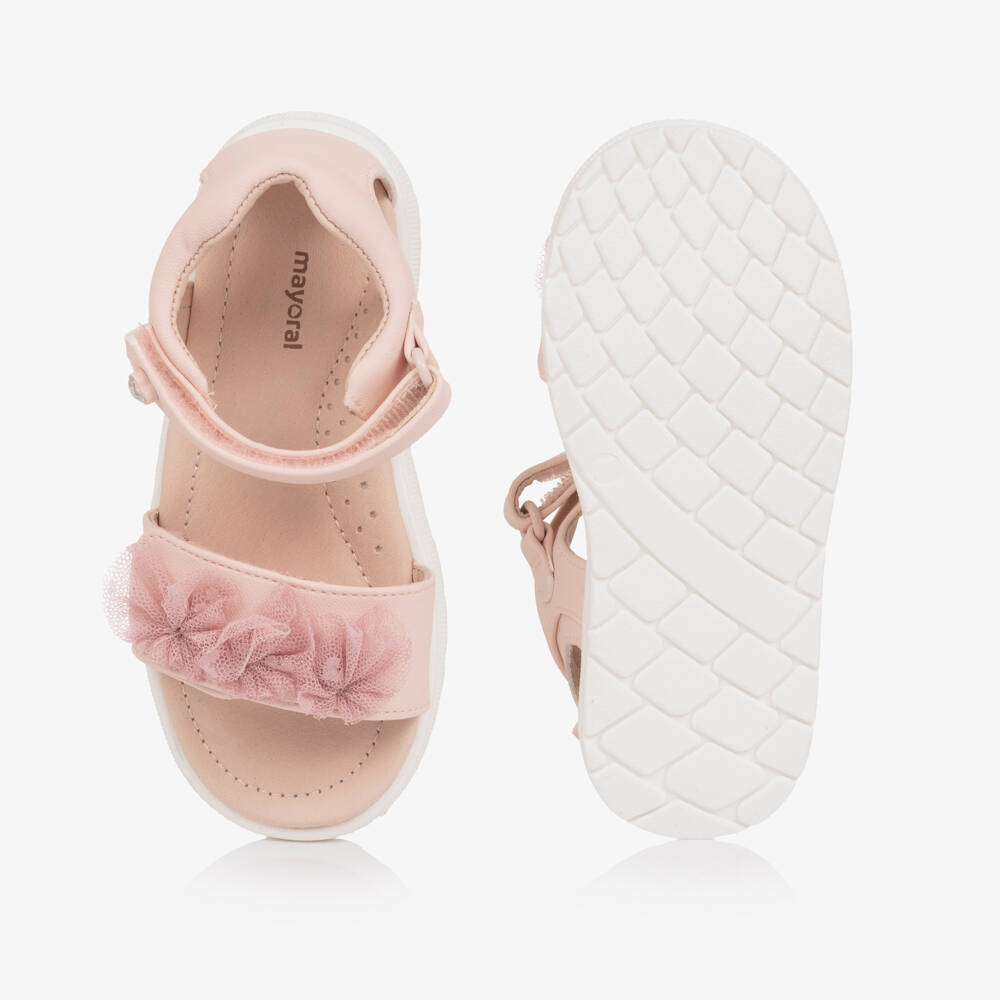Mayoral-Pink Tulle Sandals | Childrensalon Outlet