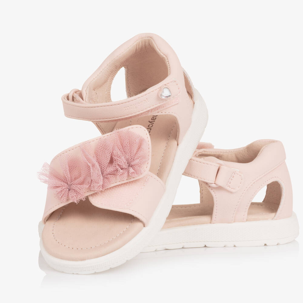 Mayoral-Pink Tulle Sandals | Childrensalon Outlet